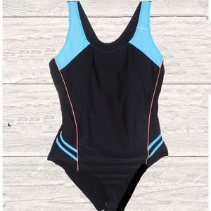 Swim - NWT BLACK/ BLUE RACER BACK SWIM SUIT Swim - NWT BLACK/ BLUE RACER BACK SWIM SUIT